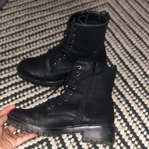 Lace up combat boots